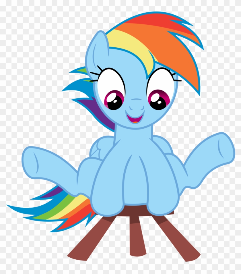 Rainbow Dash Loves Her Stool By Dasprid - Rainbow Dash #734382