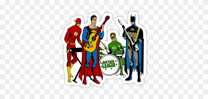 Justice League Rock Band T Shirt Heat Transfer - Justice League Rock Band T Shirt Heat Transfer #734398