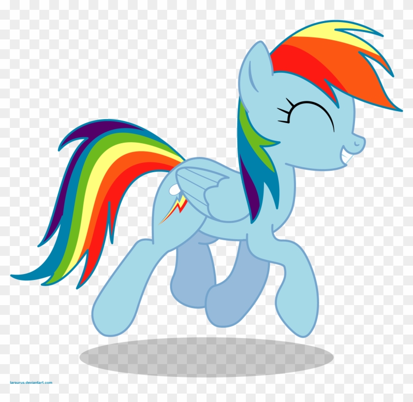 Happy - Mlp Rainbow Dash Walking Png #734428