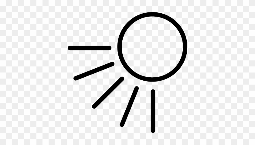 Sunny Day Sun Symbol Vector - Sun Rays Icon #734529