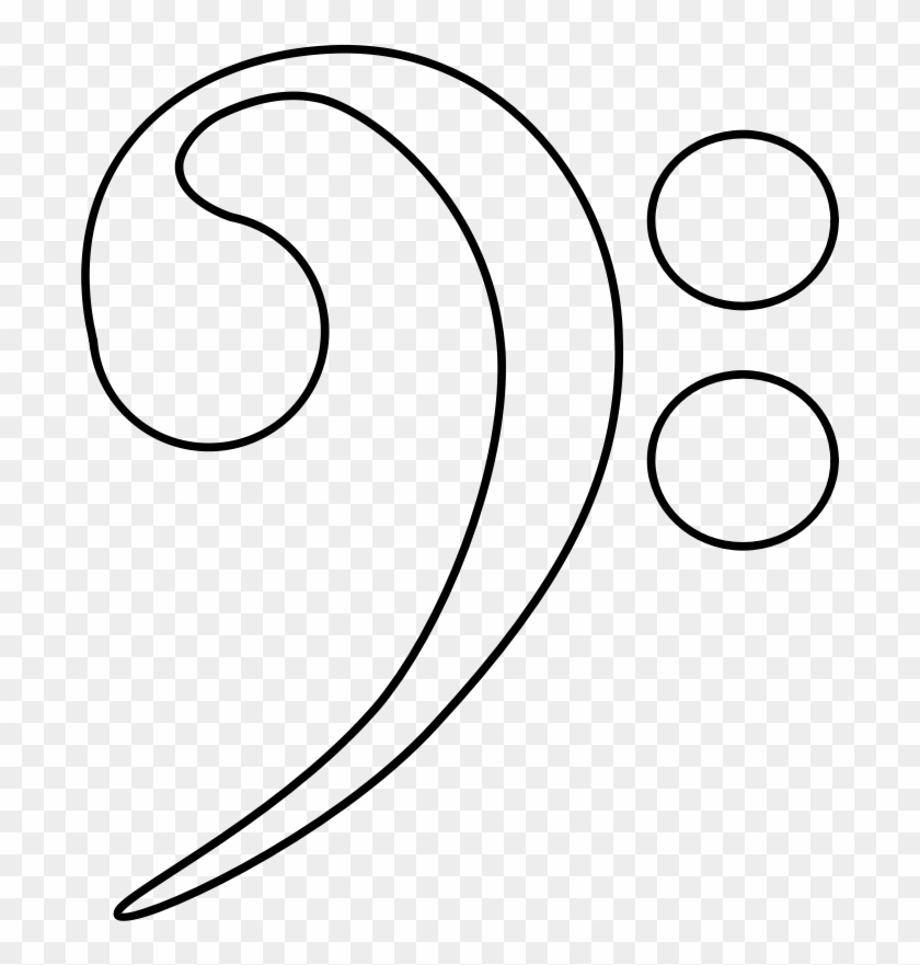Clipart - Bass Clef - Bass Clef Coloring Page #734659