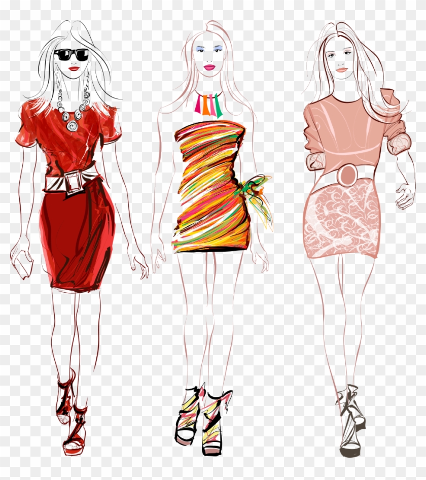 Fashion Show Clip Art - Defile De Mode Dessin #735010