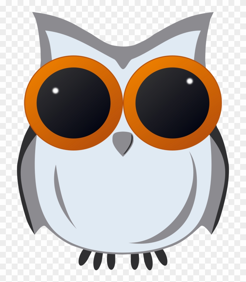 Owl Black Grey Owl Vector Clipart - Vector Graphics #735055