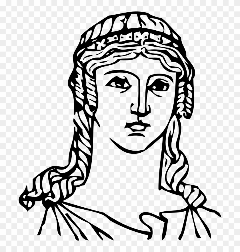 Grecian Hairdressing 13 Clipart Icon Png - Greek Woman Transparent #735094