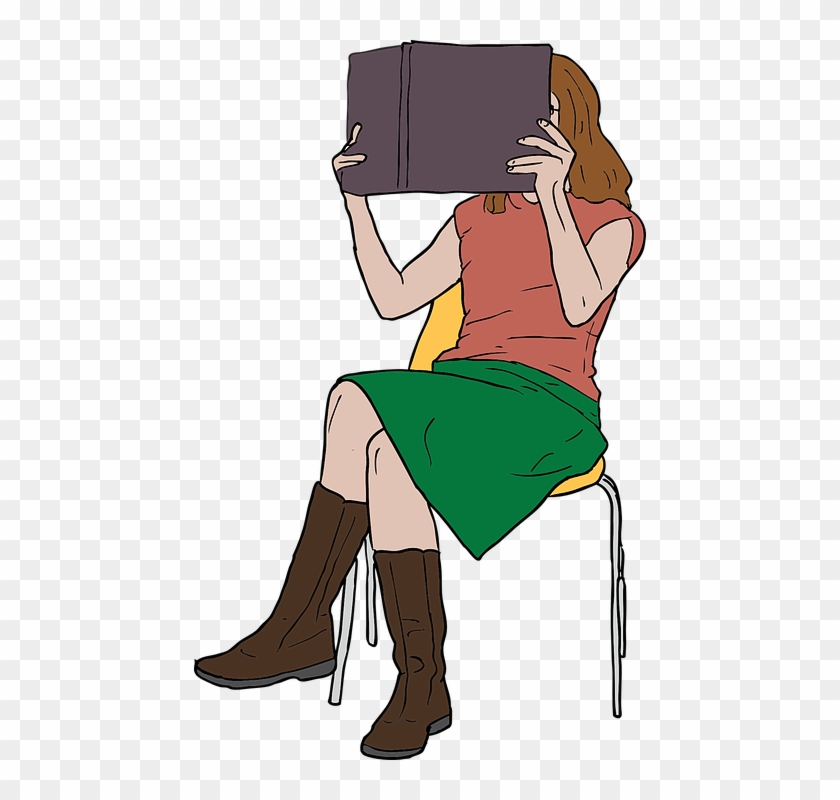 Book Club Clipart 21, - Teenager Reading Clip Art #735253