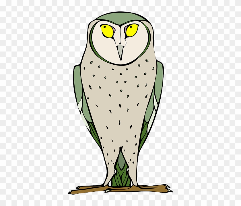 Free Vector Staring Standing Owl Clip Art - Owl Clip Art #735256