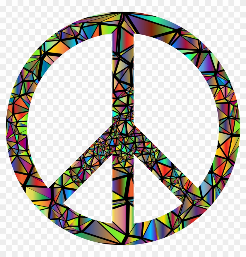 Poly Shattered Peace Sign - Black Lives Matter Symbols #735272