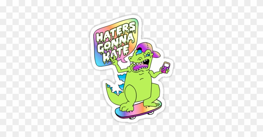"haters Gonna Hate" Reptar Sticker - Rugrats Sticker Png #735282