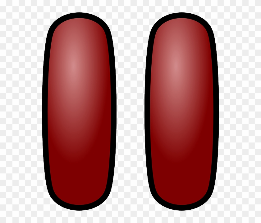 Pause Button Red For Media Player Clipart - Red Pause Button Png #735316