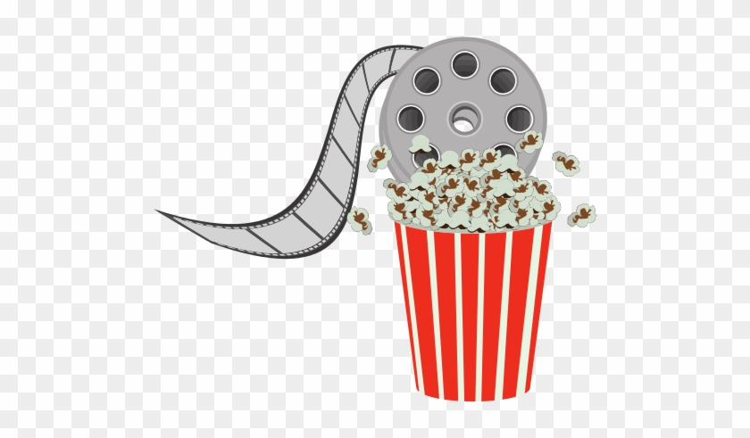 Color Pop Corn With Film Production Icon - Vector Graphics #735354