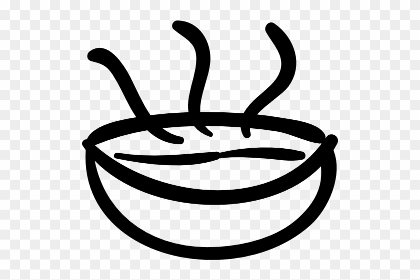 Hot Soup Bowl Hand Drawn Food Vector - Food Icons Png Hand Draw #735409