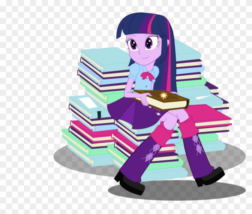 Eninejcompany, Book, Clothes, Equestria Girls, Leg - Illustration #735459