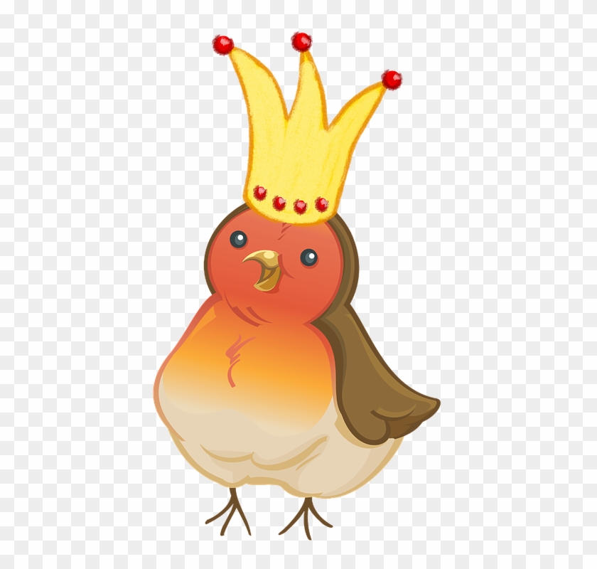Santa Reading Cliparts 24, - Bird With A Crown Cartoon #735466