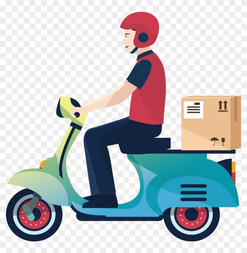 Delivery Motorcycle Courier Logistics Service - Delivery Boy #735509