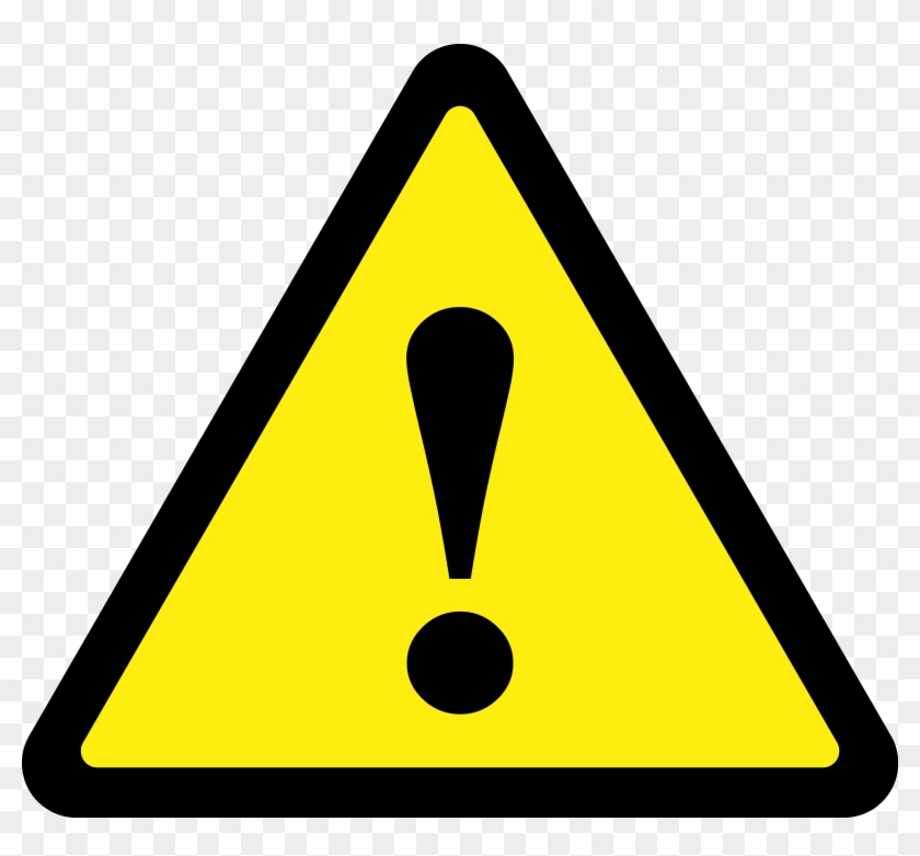 Clipart Warning Triangle - Yellow Triangle With Exclamation Point #735554