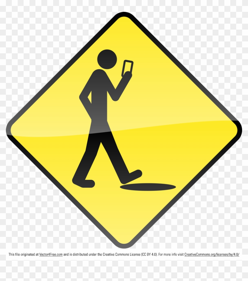 Smart Phone Stupid Human Vector Sign - Mobile Phone #735556