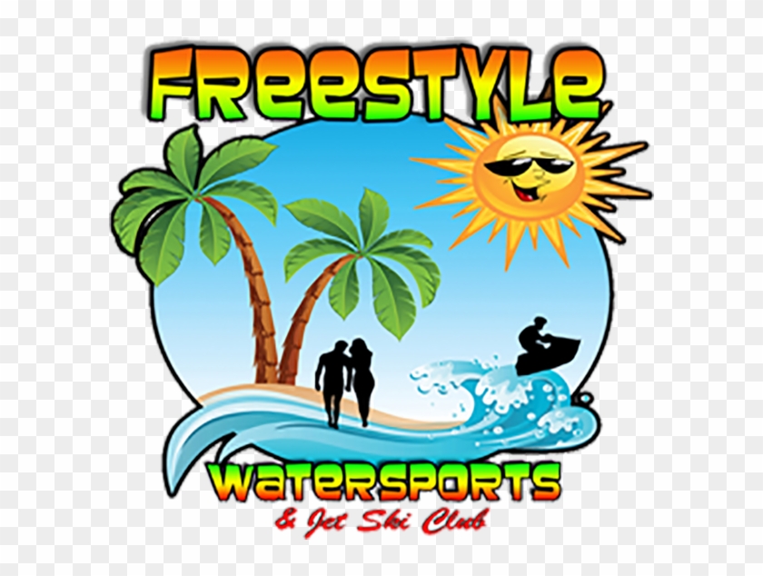 Freestyle Watersports - Palm Tree Beach Clip Art #735608