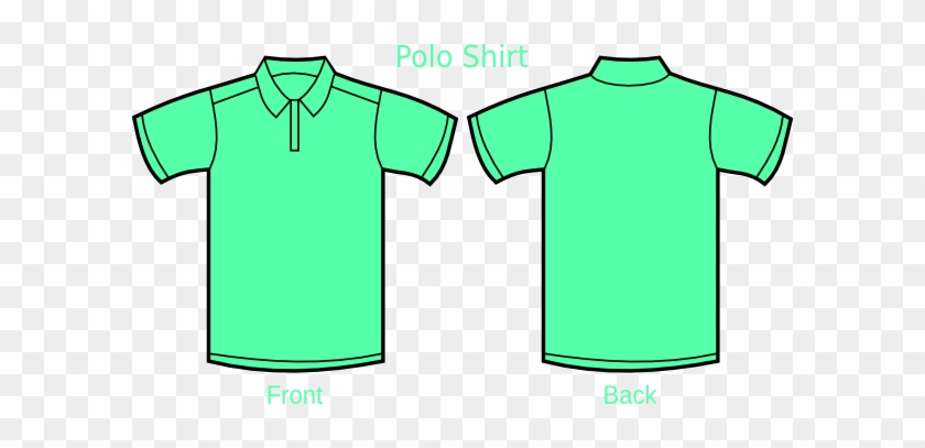 Mint Green Polo Shirt Clip Art At Clker - Polo T Shirt Template #735680
