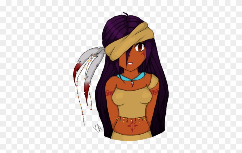 Native American Girl - Native American Cartoon Drawing #735784