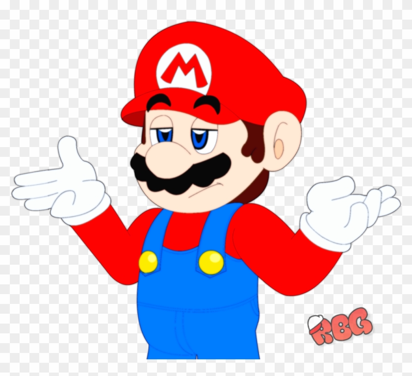 Shrugging Mario By Redbubbleguy - Paper Mario Shrug #735794