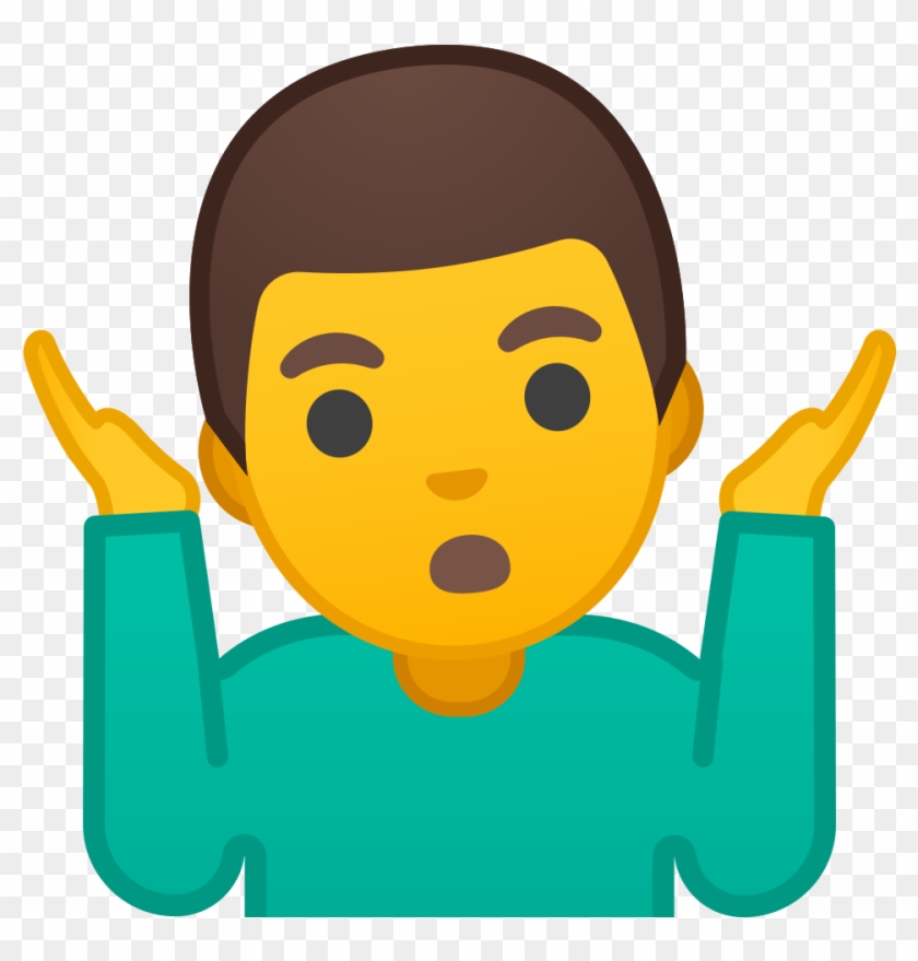 Man Shrugging Icon - Hands In The Air Emoji #735811