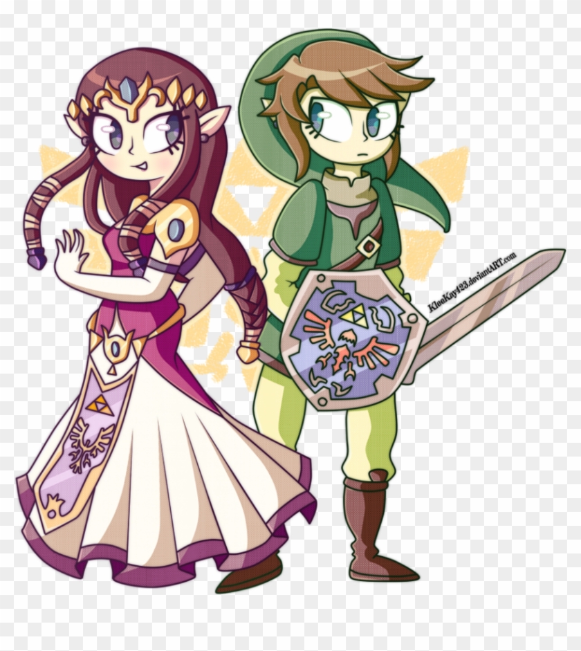 Omg It's Zelda And Zelda By Kleekay423 - Cartoon #735834