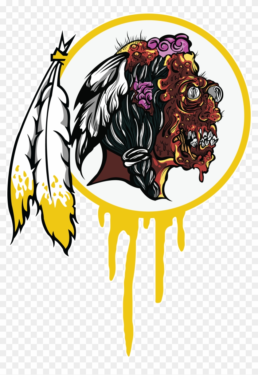 Nightmare Redskins - Washington Redskins 4.5x5.75' Perfect Cut Color Decal #735844