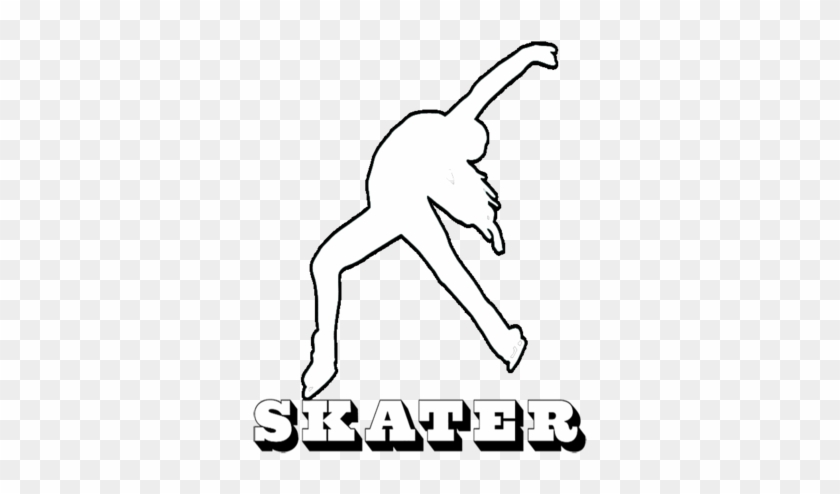 Figure Skater Sticker Vinyl Cling - Line Art #735921