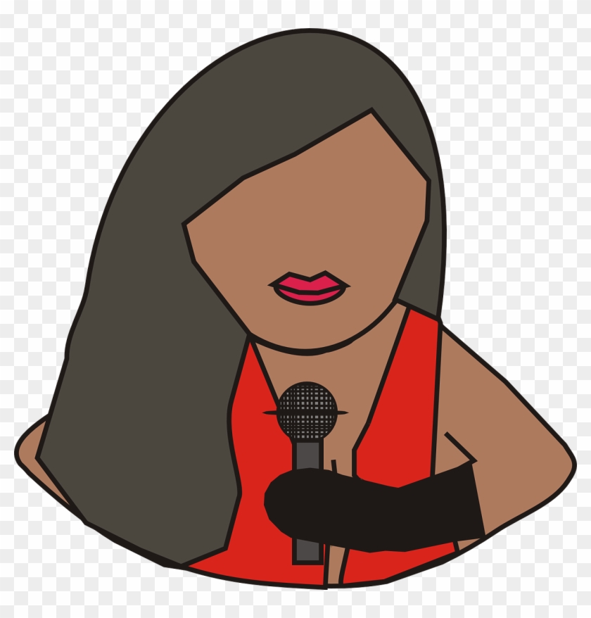 Face Woman Girl Mic Microphone Png Image - Illustration #735999