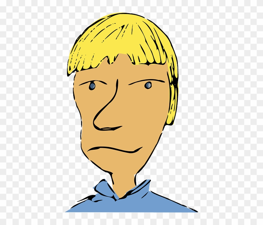 Face, Unhappy, Blonde, Man - Blonde Cartoon Characters Male #736005