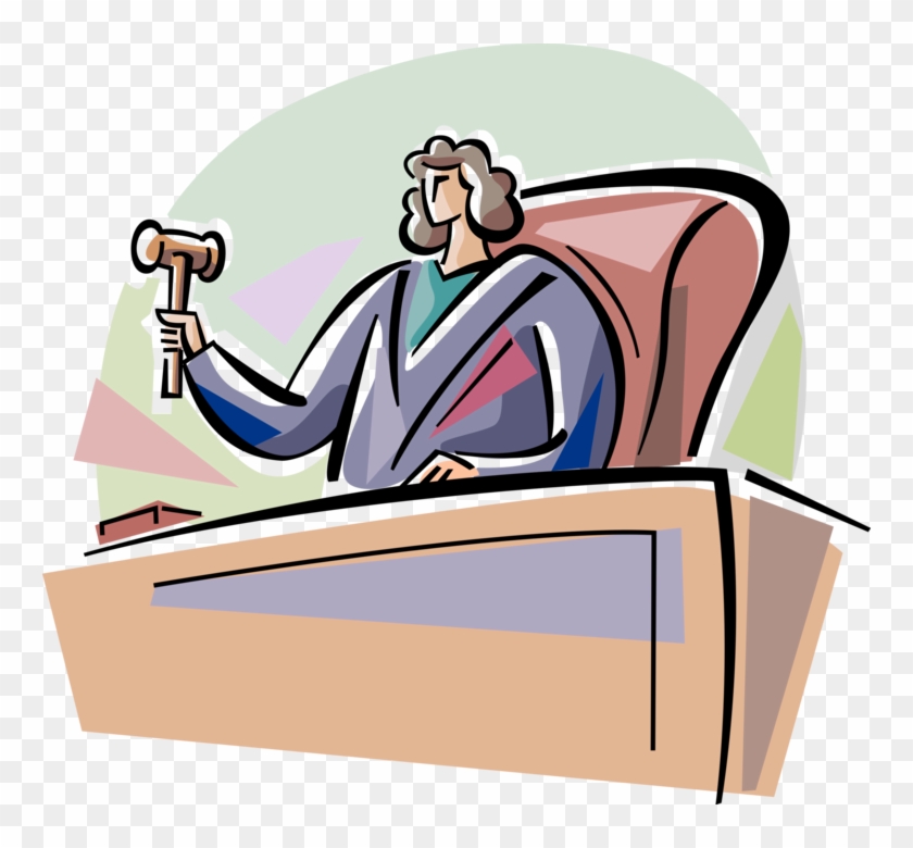 Vector Illustration Of Judicial Law Court Judge Makes - Vector Illustration Of Judicial Law Court Judge Makes #736084