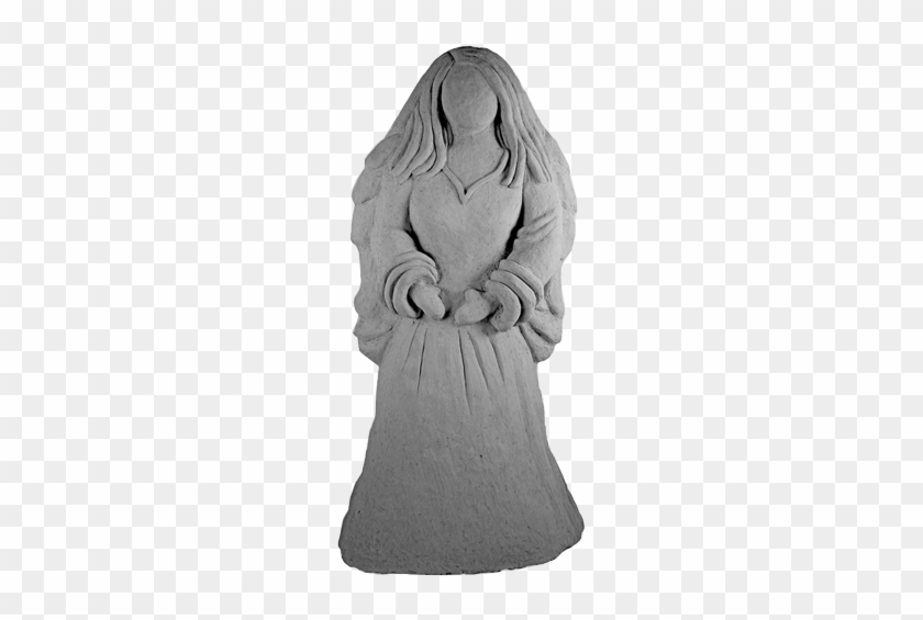 Large Stone Angel Garden Statue - Angel Statue W/ Forever In Our Hearts - Memorial Stone #736198
