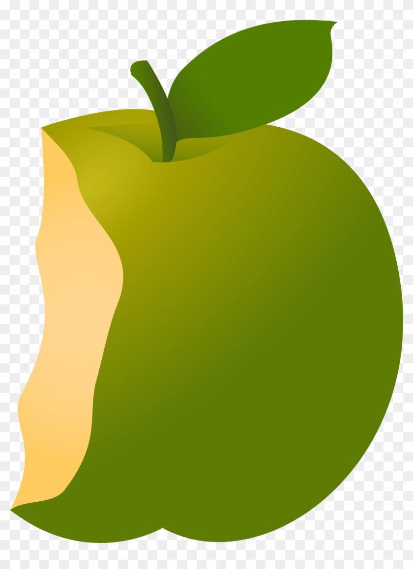 Apple Clipart Bitten Green - Clipart Fruits With Bite #736346
