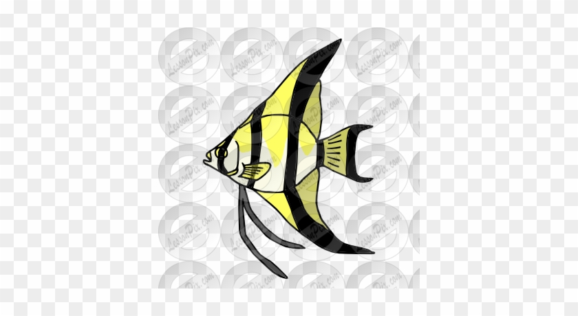 Angelfish Clipart Colored Fish - Angelfish #736348