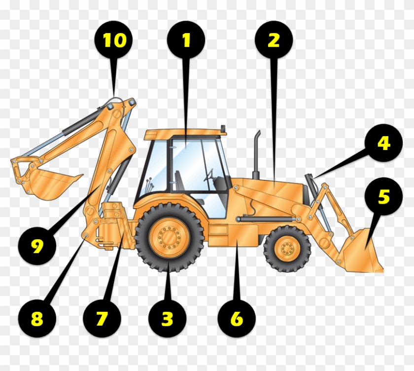 Loader Backhoe Inspection Illustration - Loader Backhoe Inspection Illustration #736376