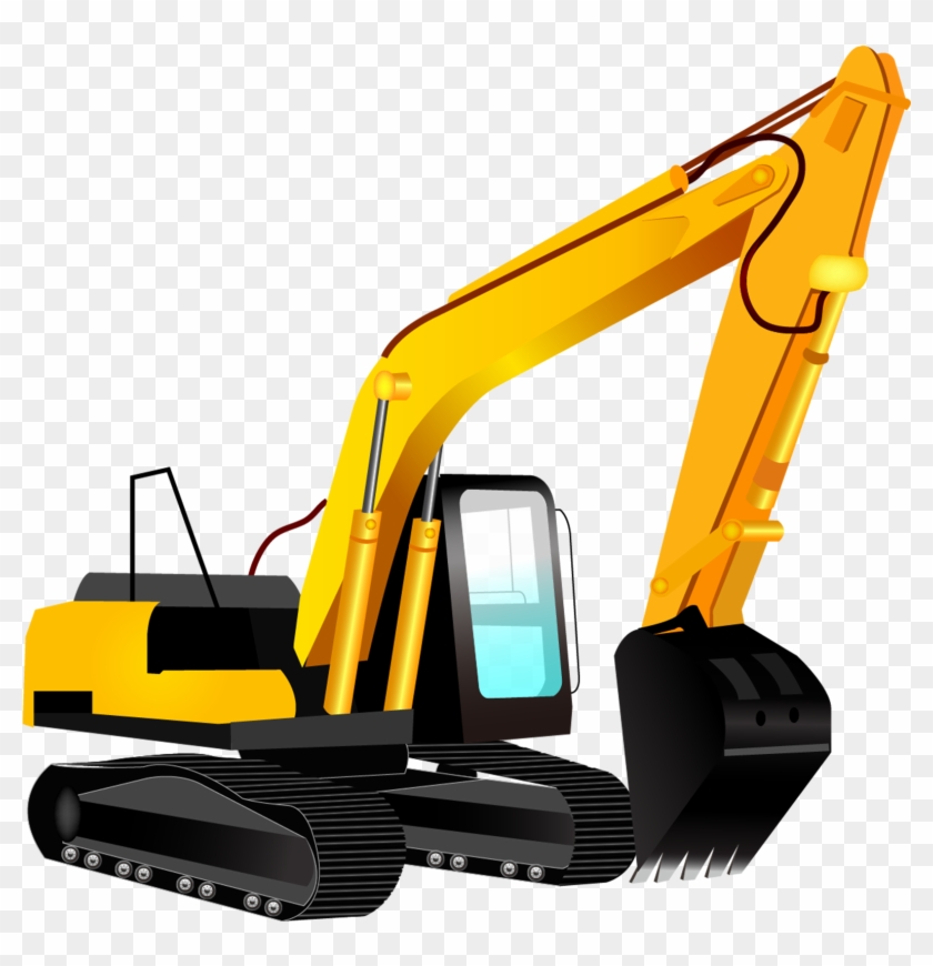 Excavator Caterpillar Inc - Excavator Vector #736410