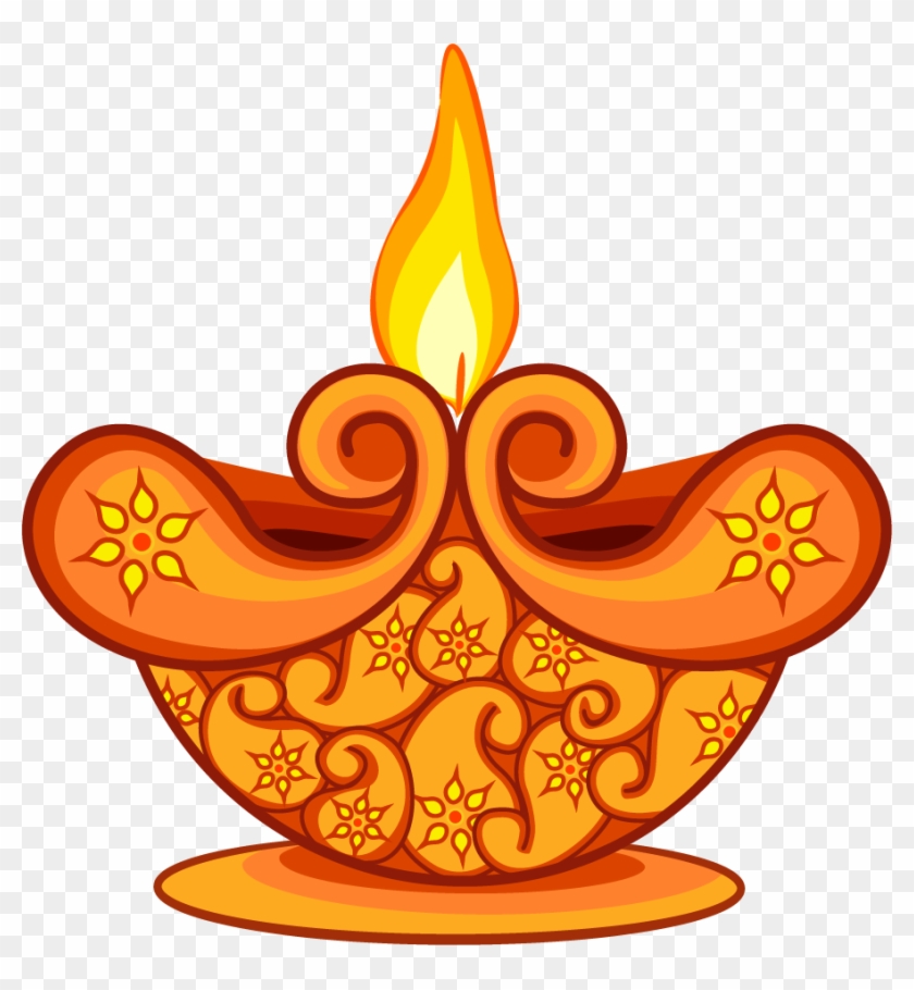 Oil Lamp Light Fixture - Diwali Lamp Png #736474