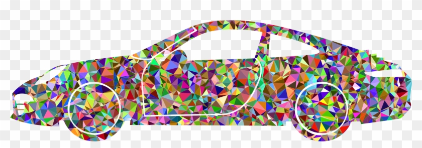 Big Image - Prismatic Rainbow Car Round Ornament #736544