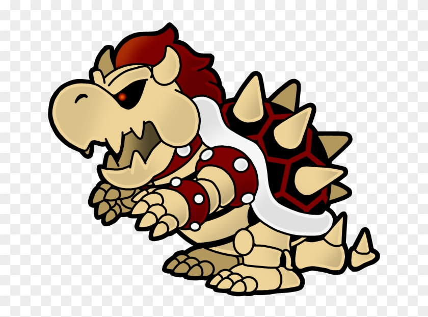 28 Collection Of Dry Bowser Drawing - Paper Mario Dry Bowser #736666