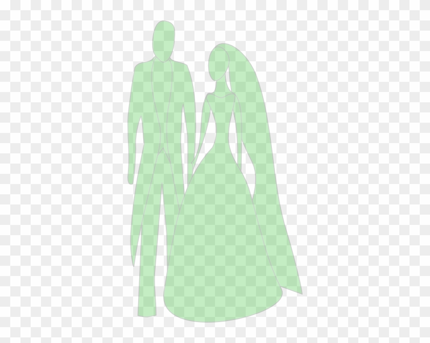 Apple Green Bride And Groom Clip Art - Illustration #736842