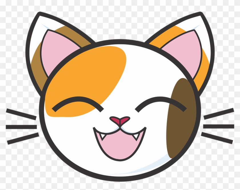 Cute Cartoon Cat - Cat Head Clip Art #736919