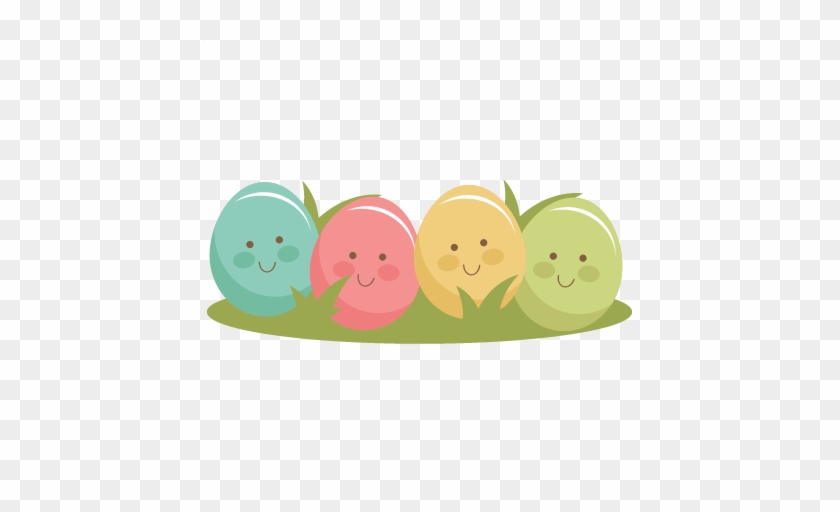 Easter Eggs Svg Cutting File Easter Svg Scrapbook Title - Cartoon #737087