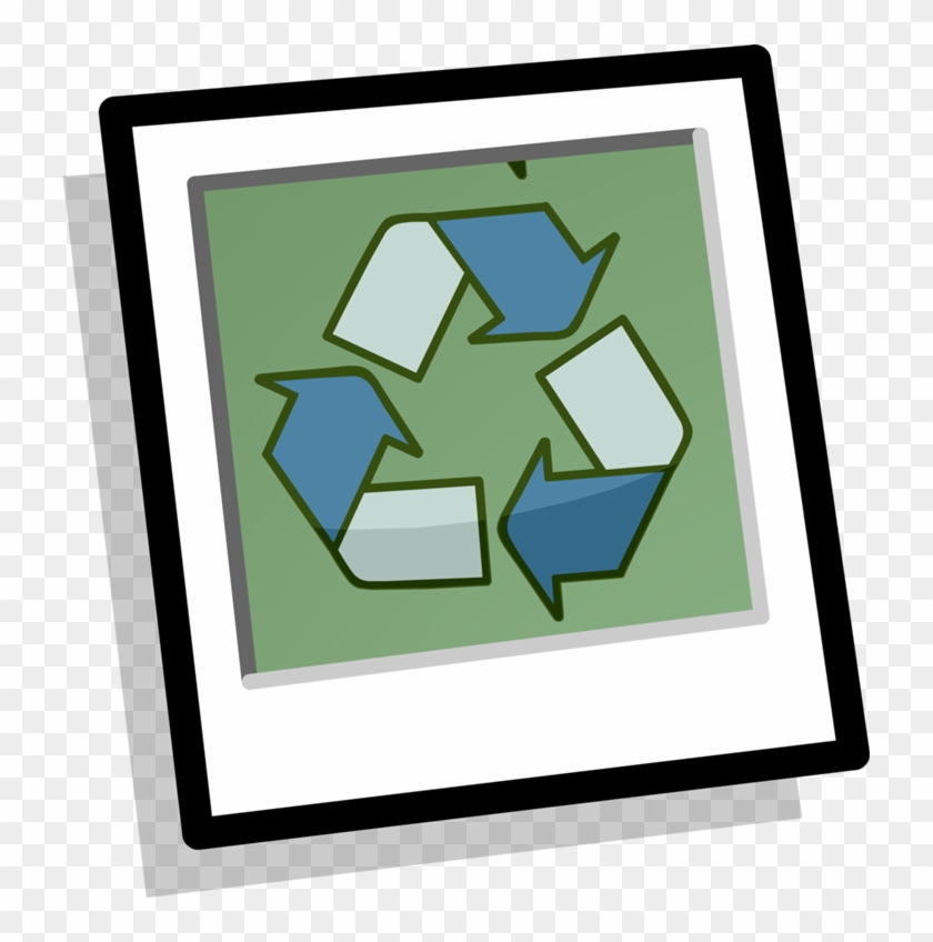 Recycle Decal Background Icon - Club Penguin Recycling Pin #737107