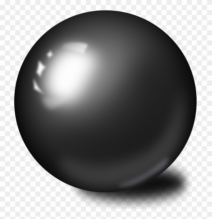 Pool Clip Art Download - 3d Black Ball Png #737116