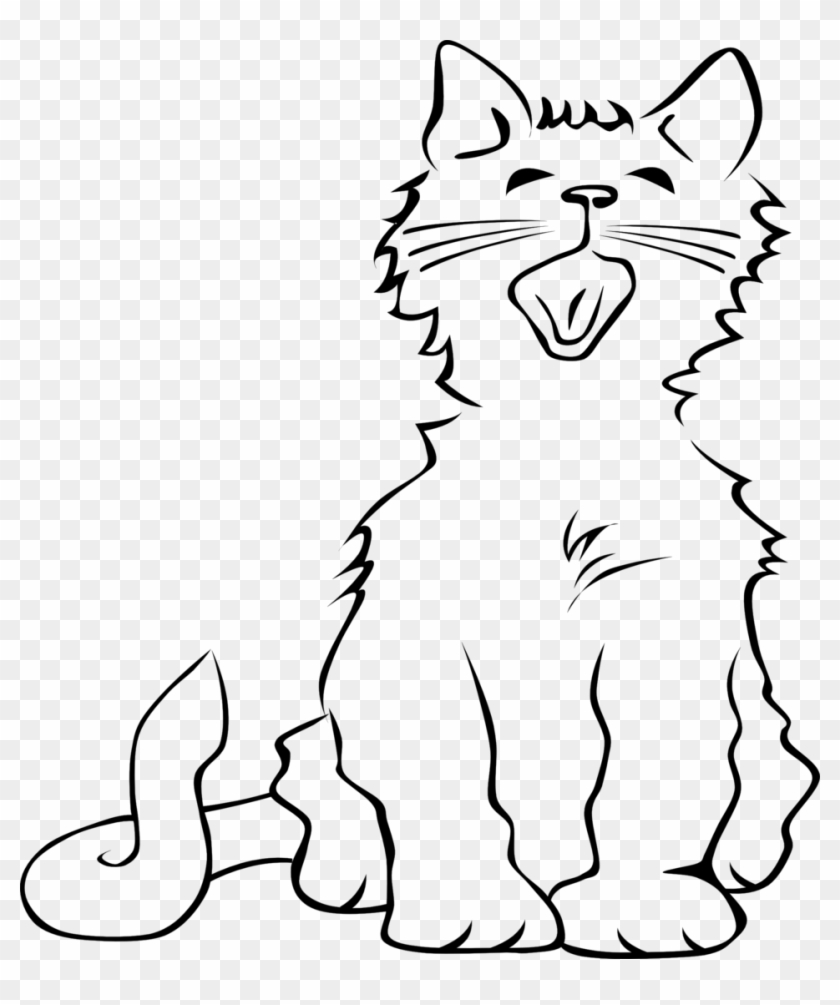 Cat Yawning - Cat Meow Clip Art #737123