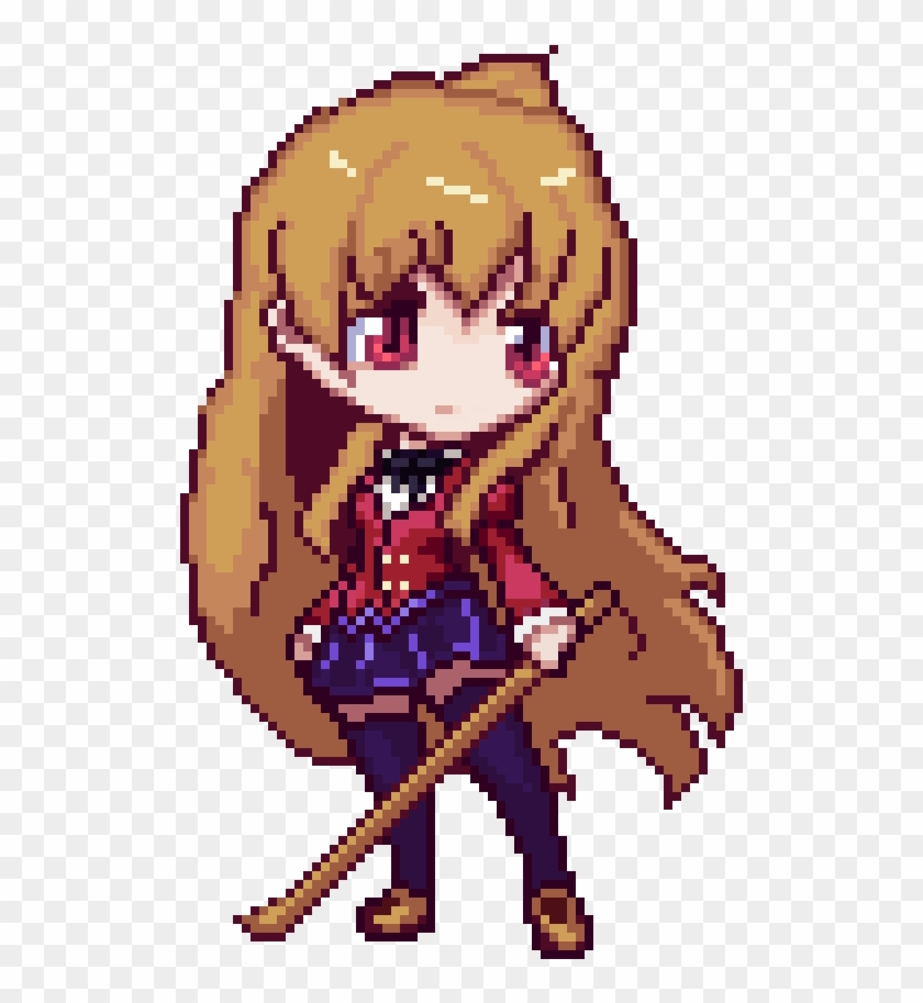 Toradora Pixel Art - Aisaka Taiga Pixel Art #737210