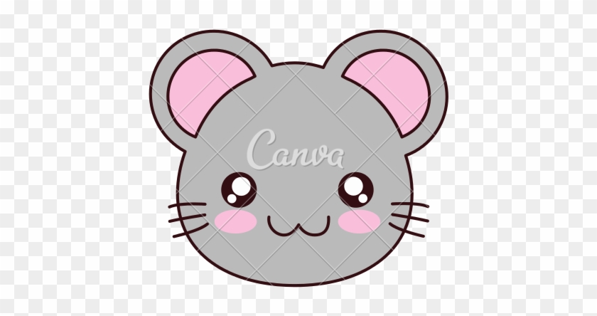 Kawaii Mouse Animal Icon Icons Canva Kawaii Mouse - Kawaii Mouse Cute #737383