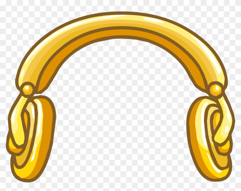Golden Headphones - Club Penguin Gold Items #737520