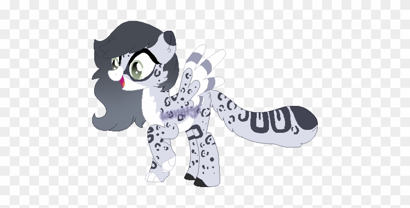 Snow Leopard Hybrid -closed By Axolotlshy - Mlp Snow Leopard Pony Hybrid #737952