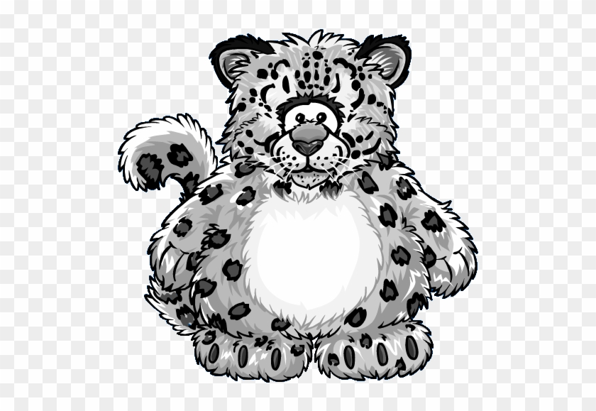 Snow Leopard Costume From A Player Card - Club Penguin Snow Leopard #738015